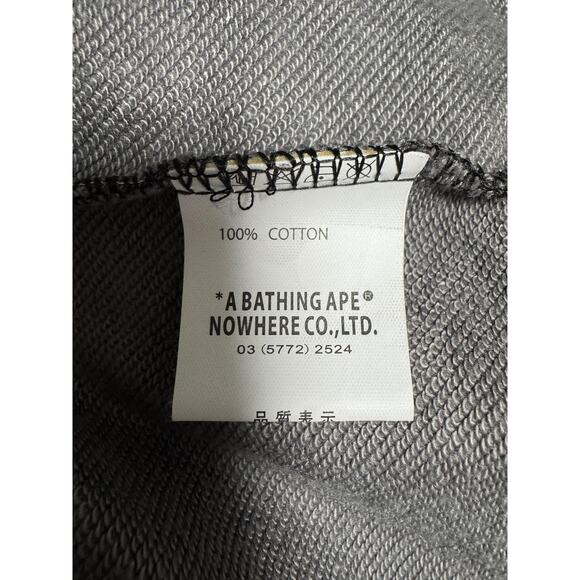 A Bathing Ape BAPE Shark Full Zip Hoodie Mens Large Black Gray Space Camo WGM - Picture 9 of 16